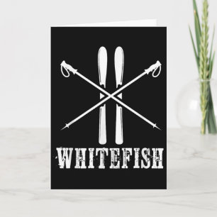 Whitefish Mountain Ski Skifahrer Skifahren Nordic Karte