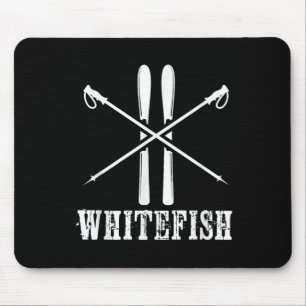 Whitefish Mountain Ski Skifahrer Skifahren Nordic  Mousepad