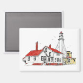 Whitefish Point Leuchtturm Magnet (Vorderseite/Rückseite)