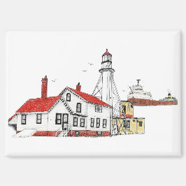 Whitefish Point Leuchtturm mit Edmund Fitzgerald Magnet