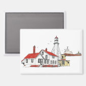 Whitefish Point Leuchtturm mit Edmund Fitzgerald Magnet (Vorderseite/Rückseite)