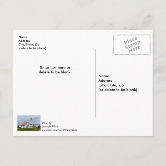 Whitefish Point Lighthouse bald gut Postkarte (Rückseite)