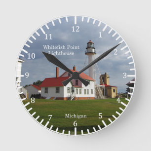 Whitefish Point Lighthouse clock Runde Wanduhr