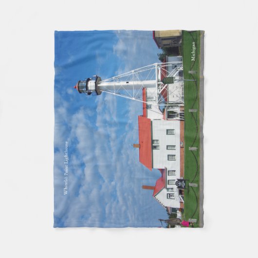 Whitefish Point Lighthouse Fleece Decke (Vorderseite)