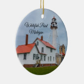 Whitefish Point Lighthouse Keramik Ornament (Rechts)