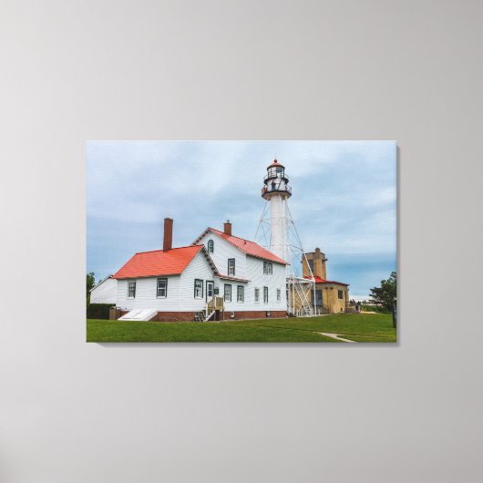 Whitefish Point Lighthouse Leinwanddruck (Vorderseite)