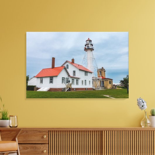 Whitefish Point Lighthouse Leinwanddruck (Insitu (Wohnzimmer))