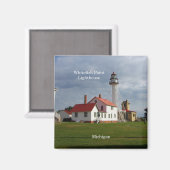 Whitefish Point Lighthouse-Magnet Magnet (Vorderseite/Rückseite)