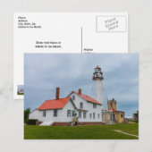 Whitefish Point Lighthouse Postkarte (Vorne/Hinten)