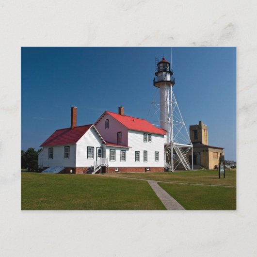 Whitefish Point Lighthouse Postkarte (Vorderseite)