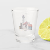 Whitefish Point Lighthouse-Schiebeglas Schnapsglas (Rückseite)
