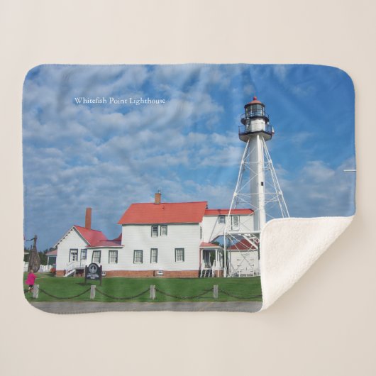 Whitefish Point Lighthouse Sherpa Decke Sherpadecke (Vorderseite (Horizontal))