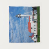 Whitefish Point Lighthouse Tapestry Wandteppich (Vorderseite)