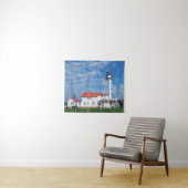 Whitefish Point Lighthouse Tapestry Wandteppich (Beispiel (Horizontal))