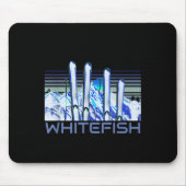 Whitefish Ski Accessories Retro Whitefish Skiing Mousepad (Vorne)