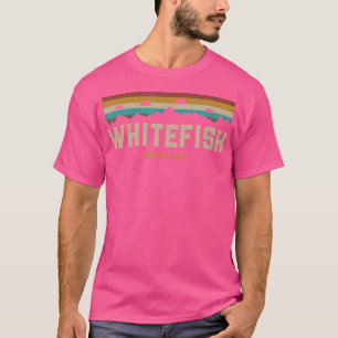 Whitefish Vintag Mountains Camping Montana T-Shirt