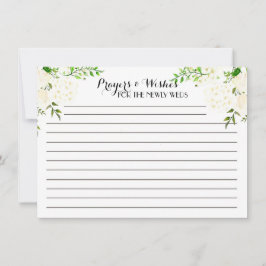 WhiteFloral Advice Cards, Gebete, Wünsche Hinweiskarte