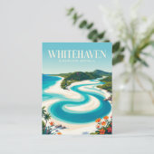 Whitehaven Beach Australien Postkarte (Stehend Vorderseite)