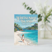 Whitehaven Beach Australien Postkarte (Stehend Vorderseite)
