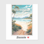 Whitehaven Beach Queensland Australien Reisen Kuns Aufkleber (Blatt)