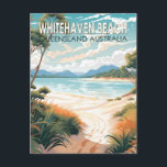 Whitehaven Beach Queensland Australien Reisen Kuns Postkarte<br><div class="desc">Whitehaven Beach Vektorgrafik Design. Whitehaven Beach liegt auf Whitsunday Island,  Queensland,  Australien.</div>