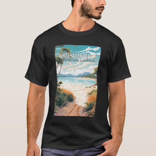Whitehaven Beach Queensland Australien Reisen Kuns T-Shirt (Vorderseite)