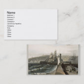 Whitehaven, Cumberland, von 'einer Reise um Grea Visitenkarte (Vorne/Hinten)