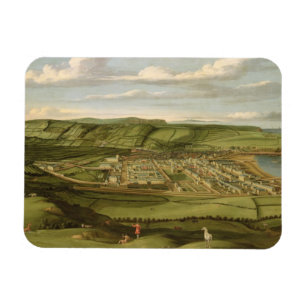 Whitehaven, Cumbria, Flatt Hall zeigend, c.1730-35 Magnet