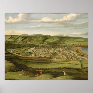 Whitehaven, Cumbria, Flatt Hall zeigend, c.1730-35 Poster