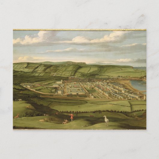 Whitehaven, Cumbria, Showing Flatt Hall, c.1730-35 Postkarte (Vorderseite)