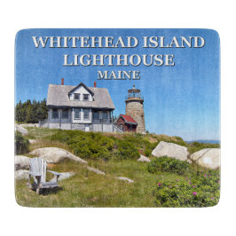 Whitehead Island Lighthouse Maine Cutting Board Schneidebrett