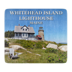 Whitehead Island Lighthouse Maine Cutting Board Schneidebrett
