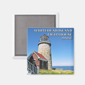 Whitehead Island Lighthouse, Maine Magnet (Vorderseite/Rückseite)