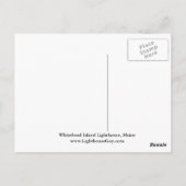 Whitehead Island Lighthouse, Maine Postcard Postkarte (Rückseite)