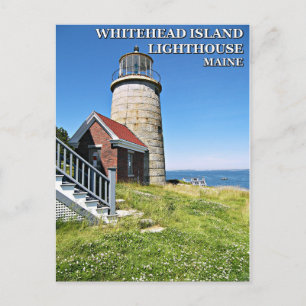 Whitehead Island Lighthouse, Maine Postcard Postkarte
