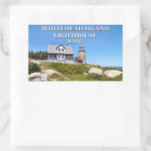 Whitehead Island Lighthouse, Maine Rechteckiger Aufkleber (Tasche)