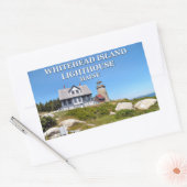 Whitehead Island Lighthouse, Maine Rechteckiger Aufkleber (Umschlag)