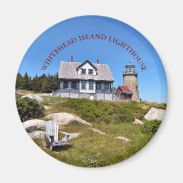 Whitehead Island Lighthouse Maine Round Magnet