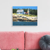 Whitehead Island Lighthouse Maine Wrapped Canvas Leinwanddruck (Insitu (Wohnzimmer))