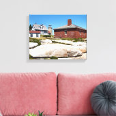 Whitehead Island Lighthouse Maine Wrapped Canvas Leinwanddruck (Insitu (Wohnzimmer))