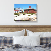 Whitehead Island Lighthouse Maine Wrapped Canvas Leinwanddruck (Insitu (Schlafzimmer))
