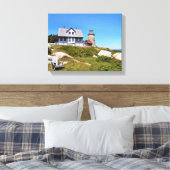 Whitehead Island Lighthouse Maine Wrapped Canvas Leinwanddruck (Insitu (Schlafzimmer))