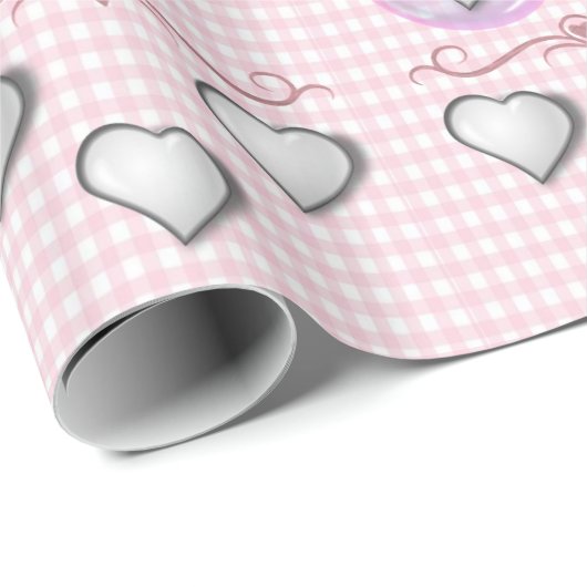 Whitehearts-Umschlagpapier Geschenkpapier (Rolleneckpunkt)