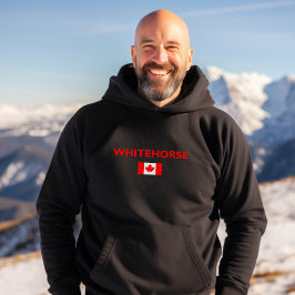 Whitehorse Canada Canadian Flag Dark Color Hoodie