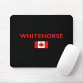 Whitehorse Canada Canadian Flag Dark Color Mousepad (Mit Mouse)