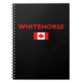 Whitehorse Canada Canadian Flag Dark Color Notizblock