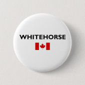 Whitehorse Kanada kanadische Flagge Licht Farbe Button (Vorderseite)