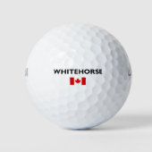 Whitehorse Kanada kanadische Flagge Licht Farbe Golfball (Vorderseite)