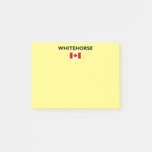 Whitehorse Kanada kanadische Flagge Licht Farbe Post-it Klebezettel (Vorderseite)