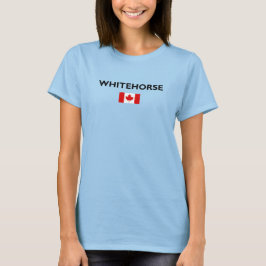 Whitehorse Kanada kanadische Flagge Licht Farbe T-Shirt